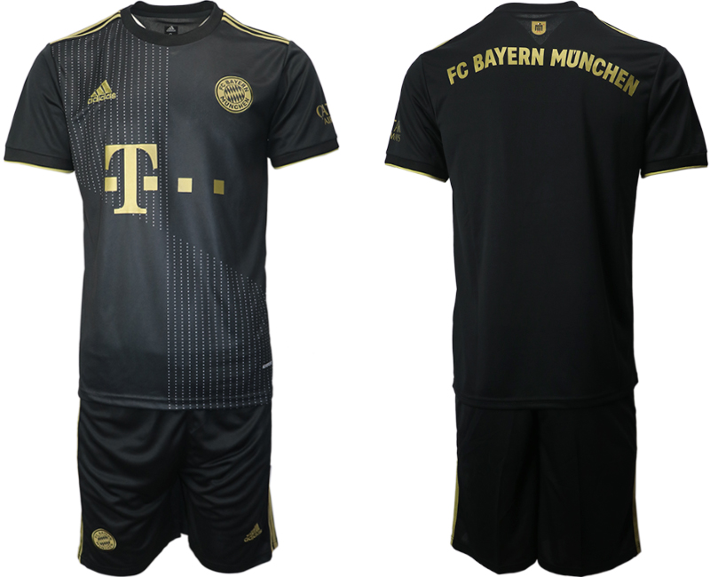 Men 2021-2022 Club Bayern Munich away black blank Adidas Soccer Jersey->bayern munich jersey->Soccer Club Jersey
